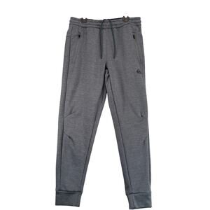 Quiksilver Gray Fleece Lined Sweatpants Men's S Elastic Waist Zip Pockets Jogger